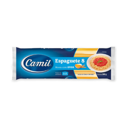 Macarrão com Ovos Espaguete 8 Camil 500g