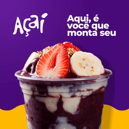 Açaí de Frutas com Granola Copo 300Ml
