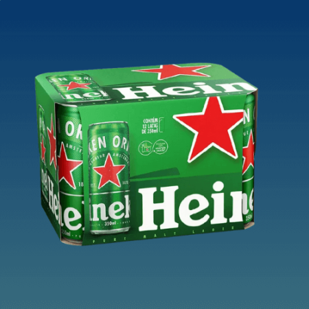 Heineken Cerveja Lata 350ml Pack 12 Unidades  unidade por R$&nbsp;4,94(R$4,94 / unidade)