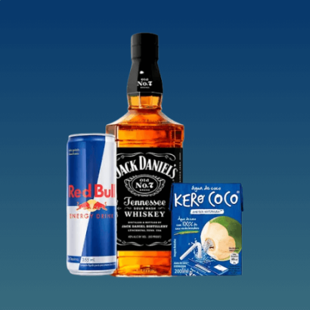 Kit Drinks Whisky + Energético + Água de Coco