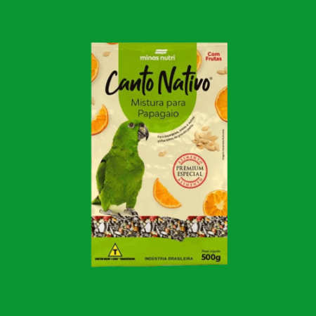 Ração Mistura Para Papagaio Com Frutas 500g